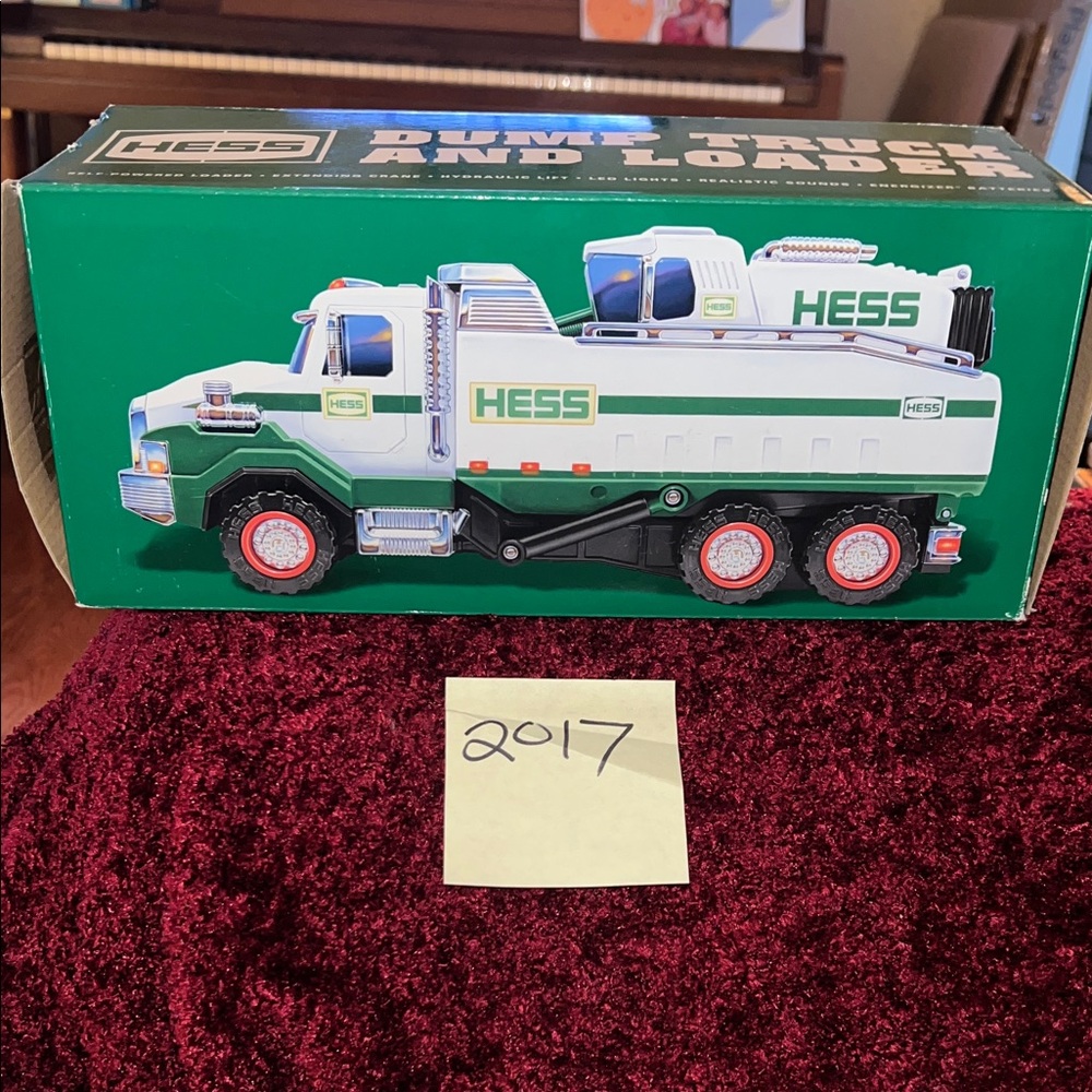 Hess Green and White Dump Truck Toy